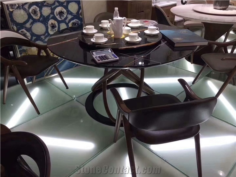 Custom Sahara Noir Marble Table Tops