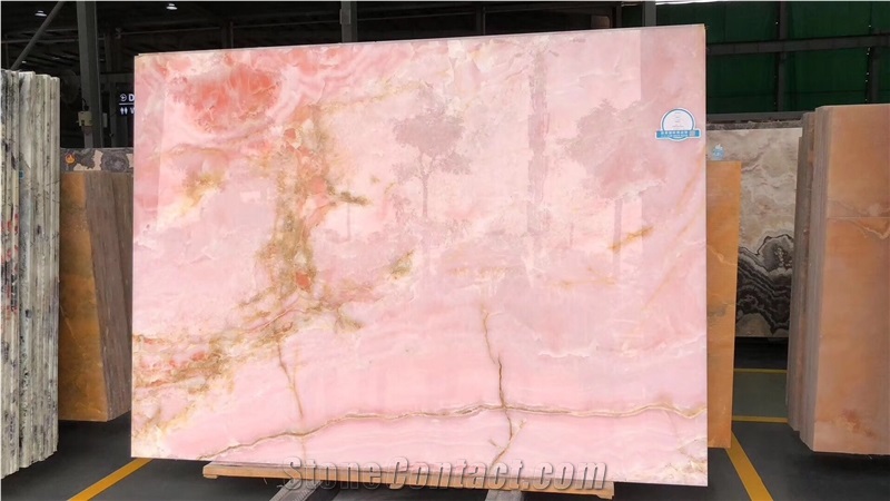 Hot Sale Pink Onyx Slabs For Home Decoration