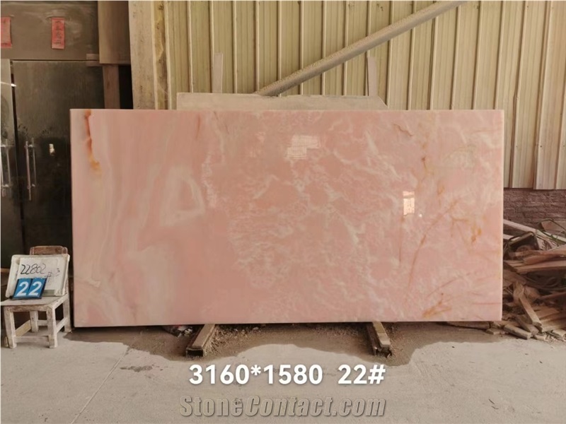 Pink Onyx Stone For Home Decoration