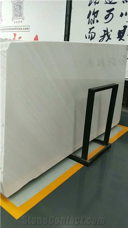 Pure White Sivec Marble For Flooring Tiles