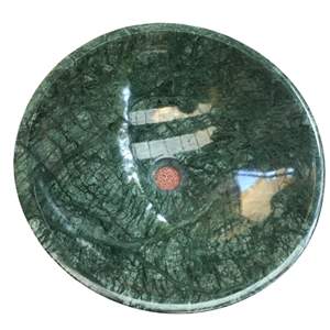 Verde Guatemala Marble Wash Basins For Bathroom Sinks