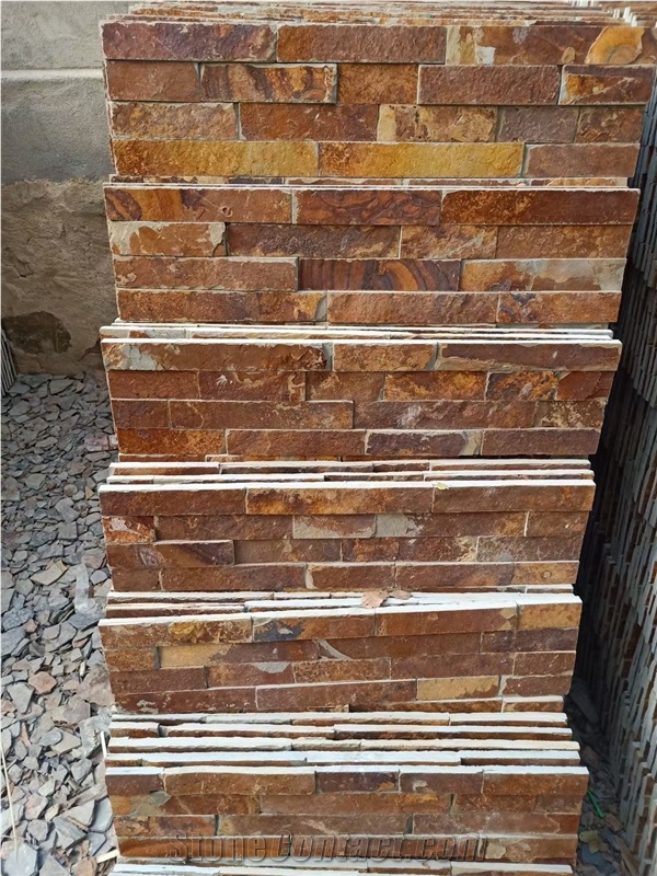 Beige Rustic Culture Slate Stone Cladding For Wall Slate