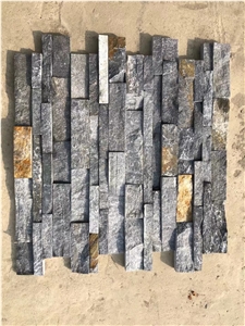 China Black Split Face Stone Veneer Slate Wall Cladding