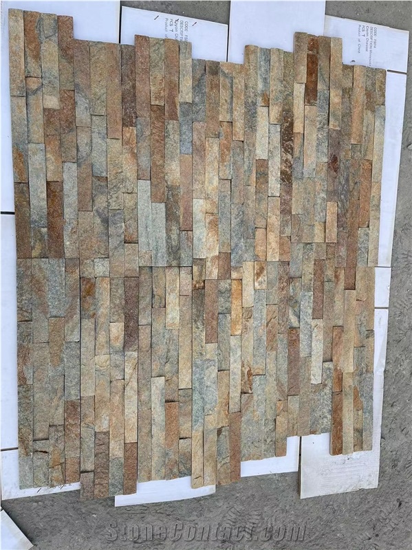 Rusty Quartzite Stacked Stone Cladding Panels