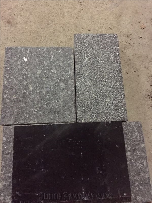 Intense Black Granite Stone Slabs Block Outdoor Floor Wall