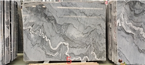 Bruce Grey Marble Bookmatch For Wall Background No Crack