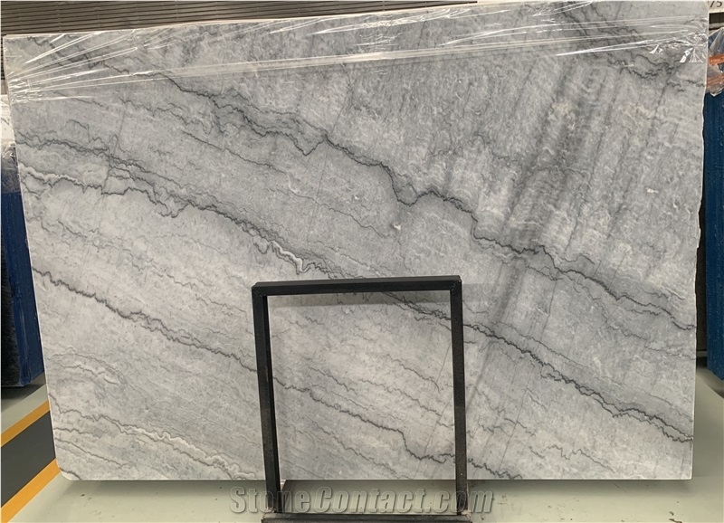Bruce Grey Marble Bookmatch For Wall Background No Crack