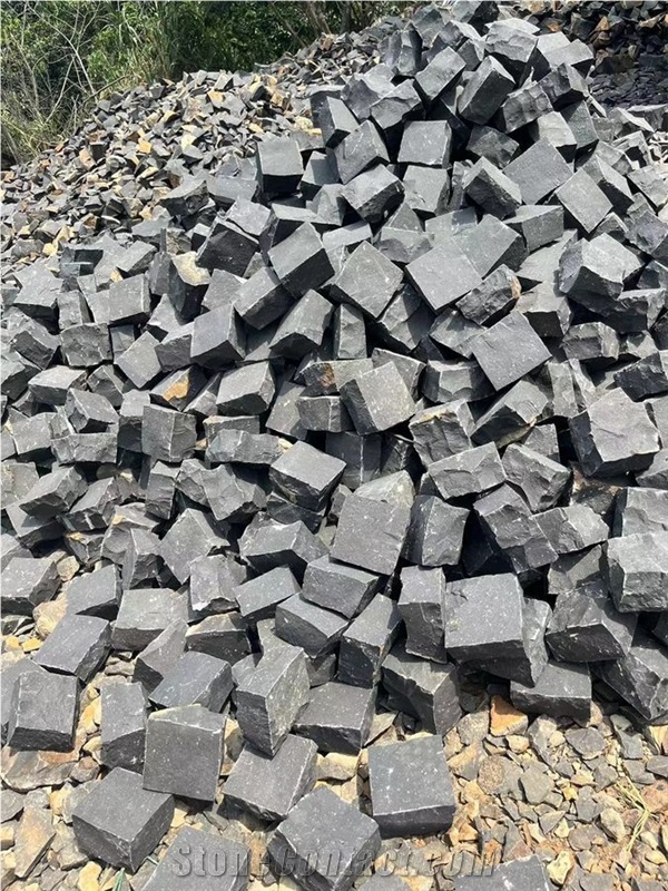 Black Basalt Cobble, ZP Basalt Cobble Stone Setts