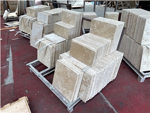 Cross Cut Tumbled Romano Travertine French Pattern
