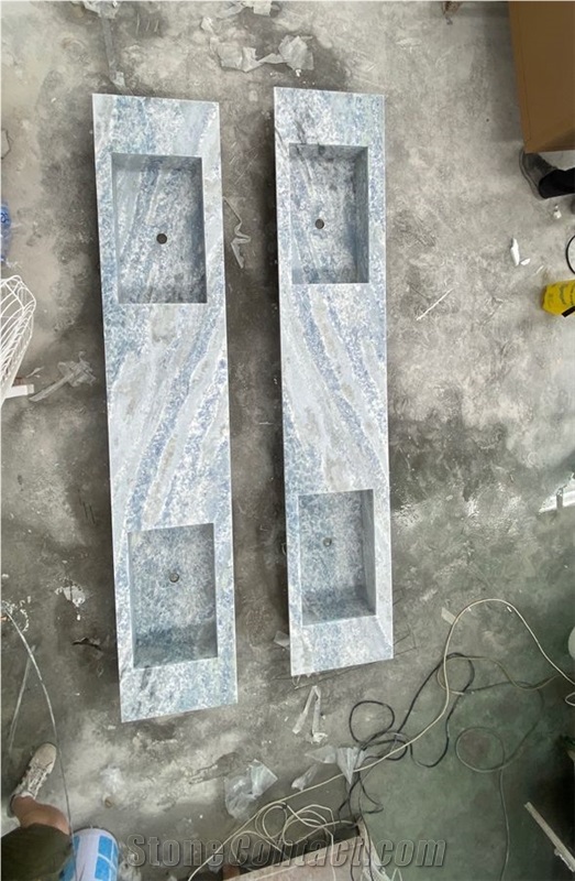 Icerburg Blue Quartzite Vanity Custom Bathroom Tops
