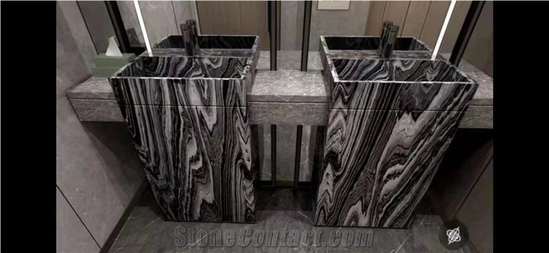 Silver Waves Marble Grey Stone Big Slab Home Wall Tile