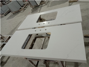 Polished 5015 Calacatta Quartz Bath Vanity Tops