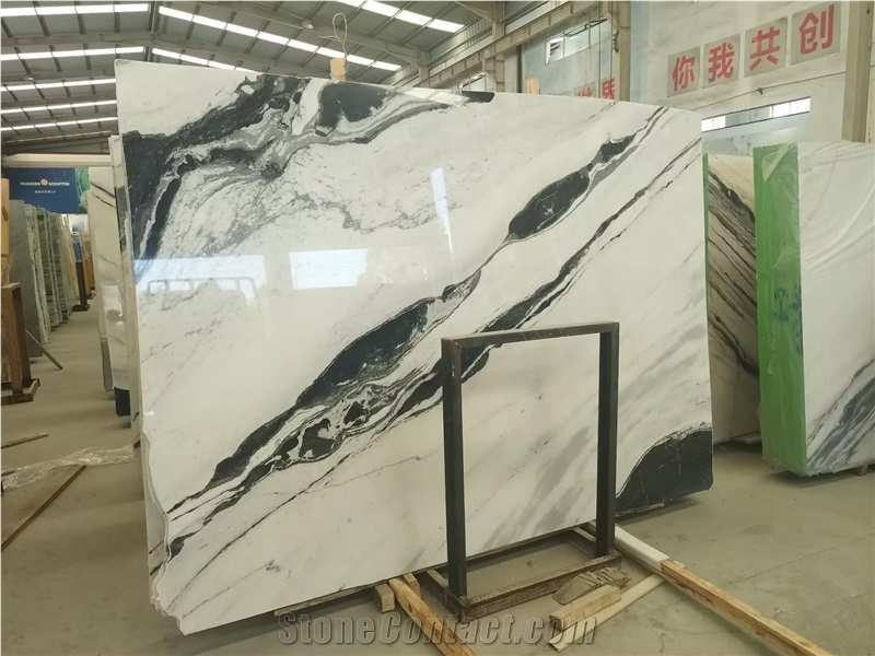 China Panda White Marble Slabs,Tile