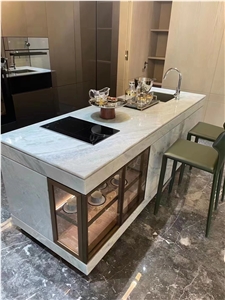 Polished Natural Blue Sky Marble Kitchen Countertops