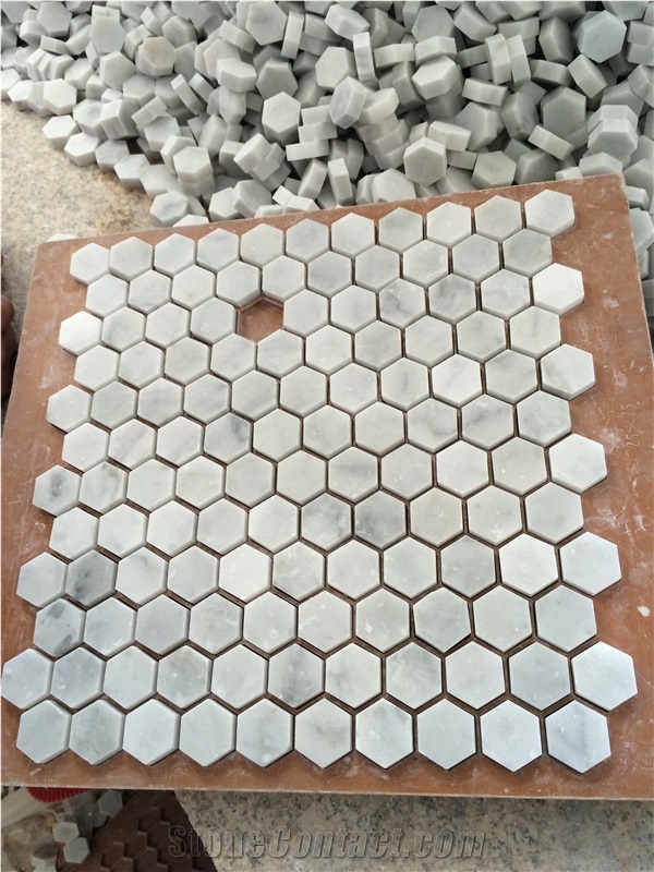 White Marble Mosaic For Bathroom Wall Mosaic Tiles
