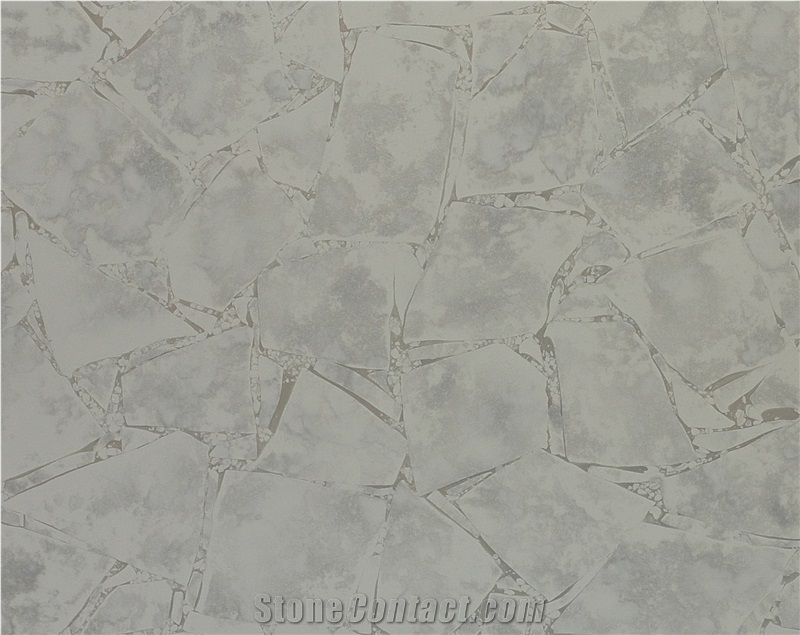 Artificial Grey Quartz Slab Stone Surface Tiles
