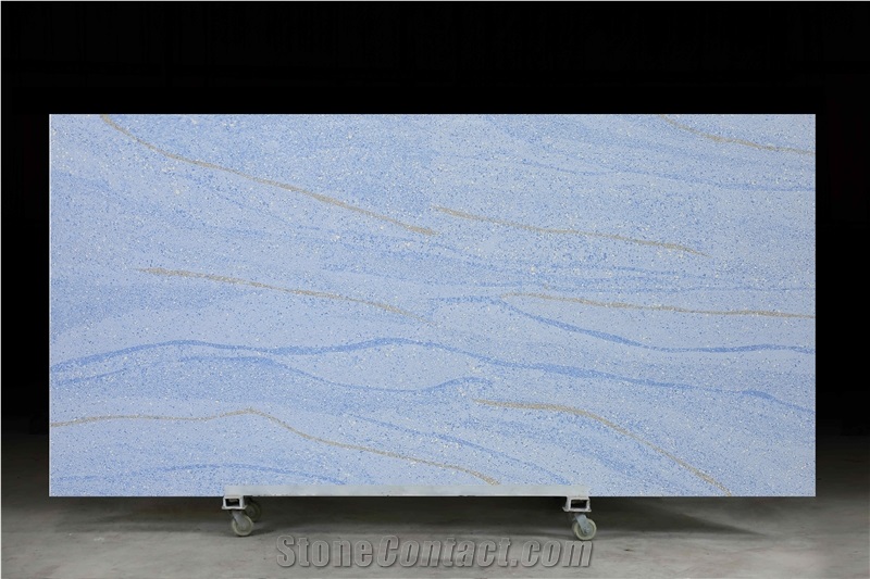 New Design Calacatta Blue Quartz Tiles