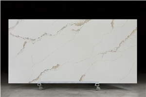 Quartz Calacatta White With Gold Vein Slabs