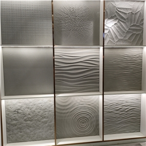 3D CNC Sculpture Grey Sandstone For Interior Room Wall
