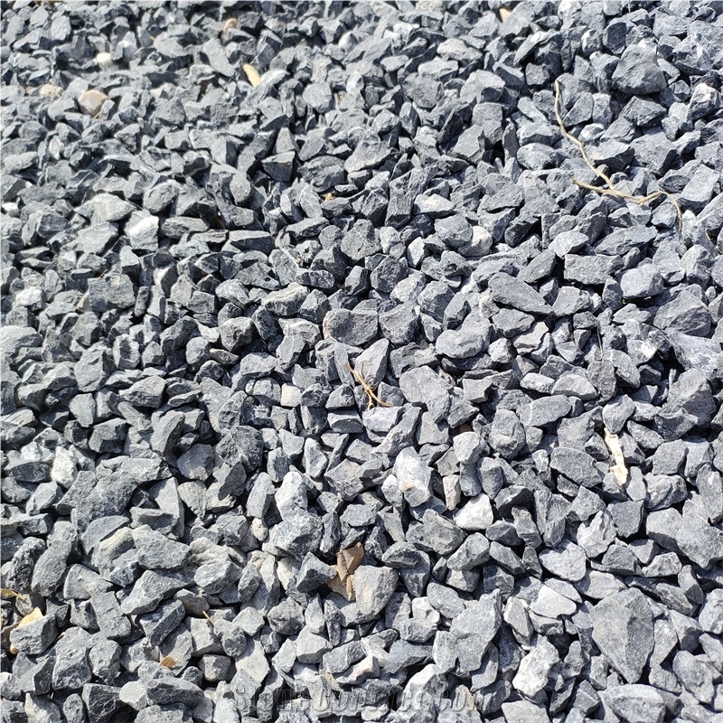 Black Small Irregularity Crushed Stone For Garden Decoration
