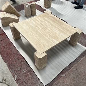 Classic Travertine Interior And Exterior Tables