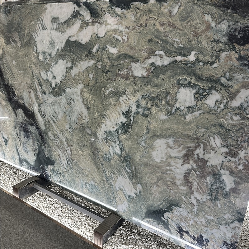 Exotic Natural Masi Quartzite Slabs For Bathroom Wall