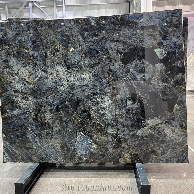 Exotic Stone Labradorite Blue Granite Slabs For Flooring