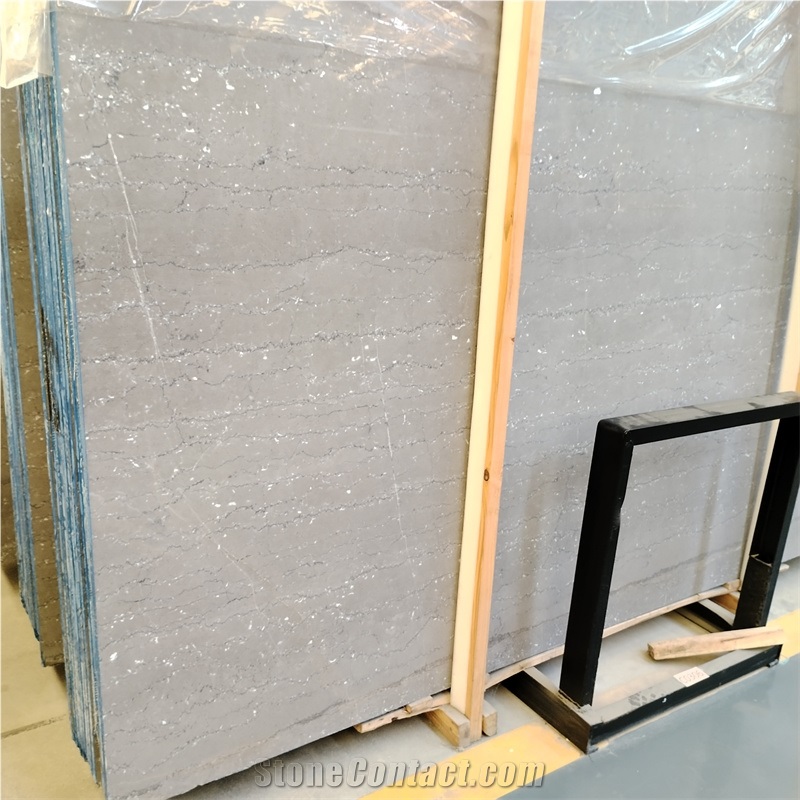 Factory Price Polished Grey Fleury Marble Slabs For Residential Projects