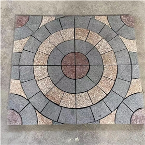 Fan-Shaped Granite Trapezoid Circular Driveway Paving Stone