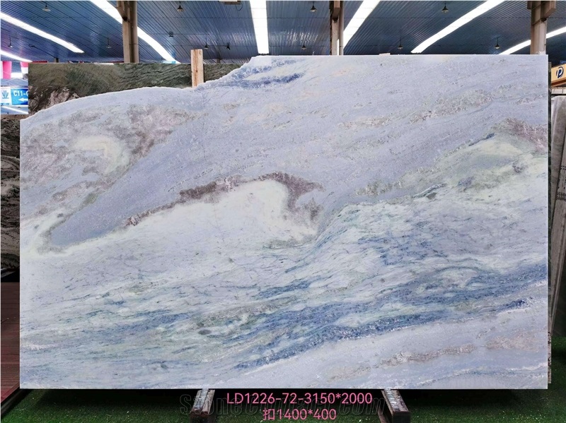 Good Price Beautiful Blue Crystal Marble Slabs For Wall Tile