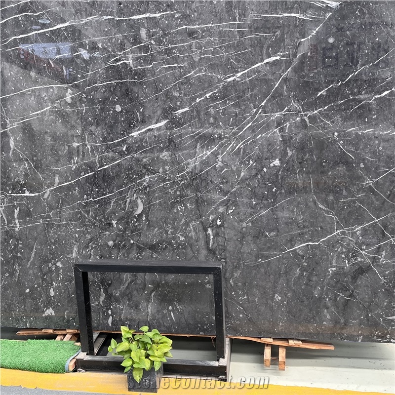 High Polished Star Yao Grey Marble Slabs Home Floor Design