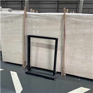 High Quality Bianco Sibillino Travertine Slab For Wall