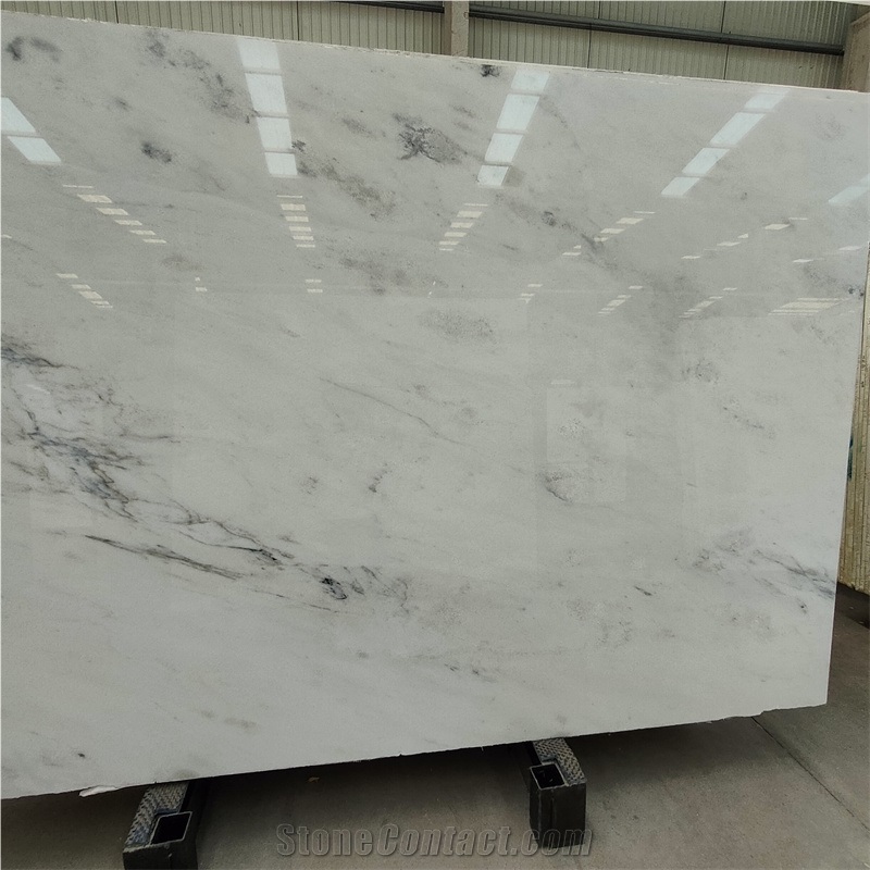 Himalaya White White Marble Slab For Floor Design