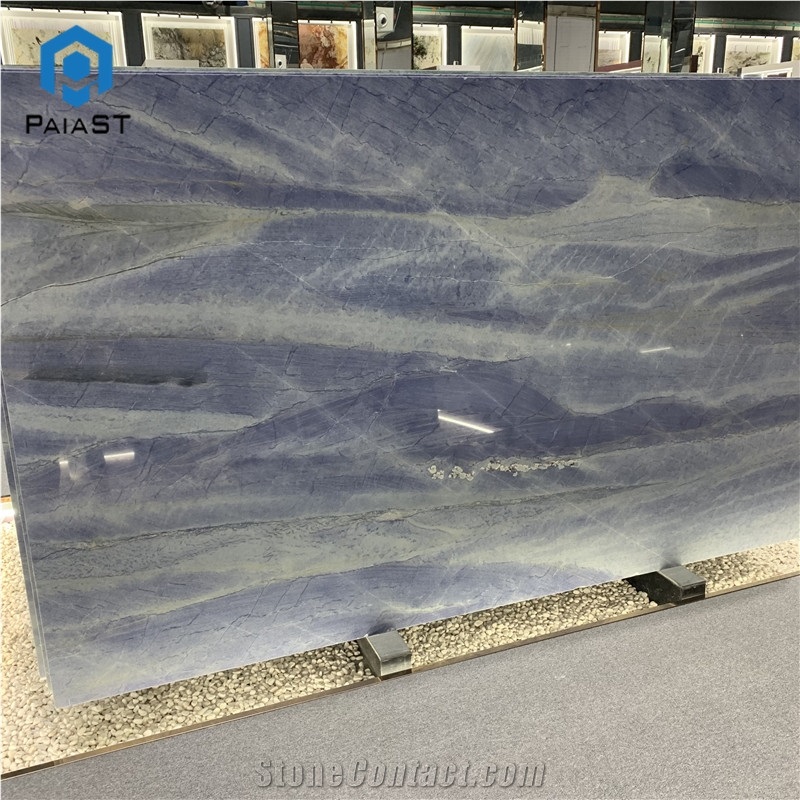 Natural Luxury Azul Macaubas Quartzite Slabs For Projects