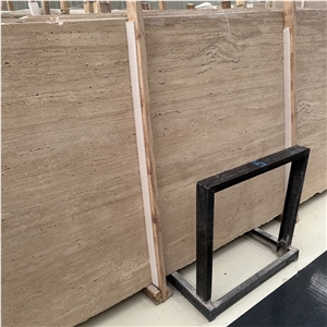 Natural Turkey Beige Travertine Tiles For Exterior Wall Cladding