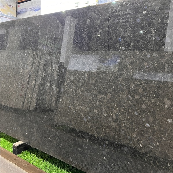 Polished Angola Black Granite Slabs For Exterior Wall Decor