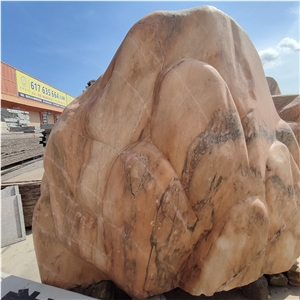 Polishing Multi-Shaped Red Stone For Garden River Design