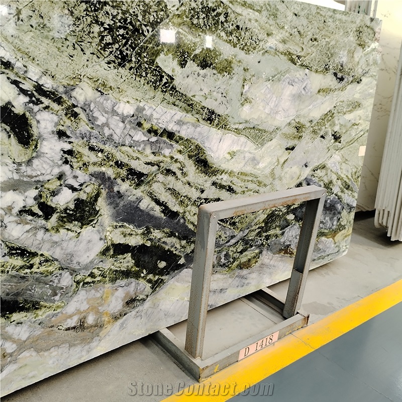 Premium Quality Luxury Polished Verde Bonsai Quartzite Slabs