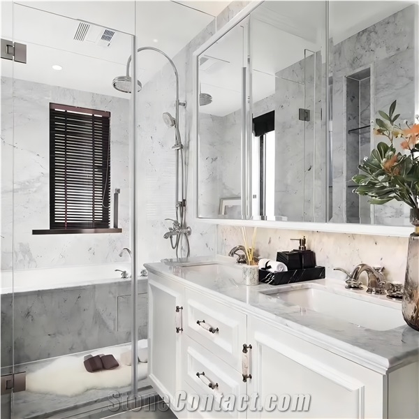 Vanity Tops Carrara Marble Countertop For Hotel Bathroom