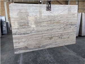 Silver Travertine Slabs