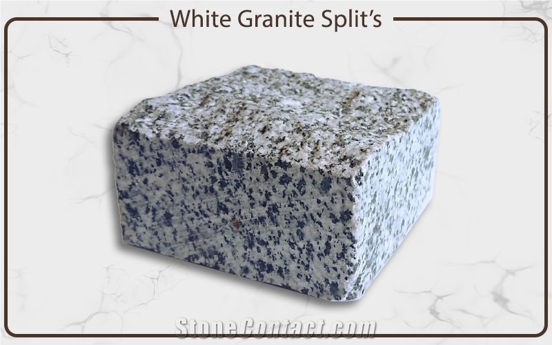 White Granite Splits Cobblestone