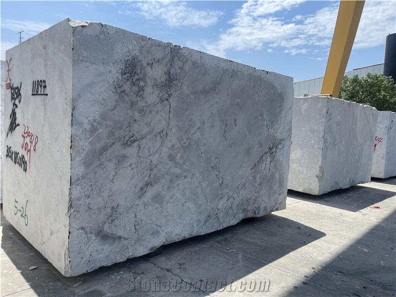 Super White Calacatta Dolomite Raw Blocks