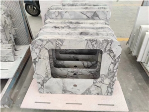 Super White Quartzite Basin Vanity Sink/ Kitchen Bath Tops