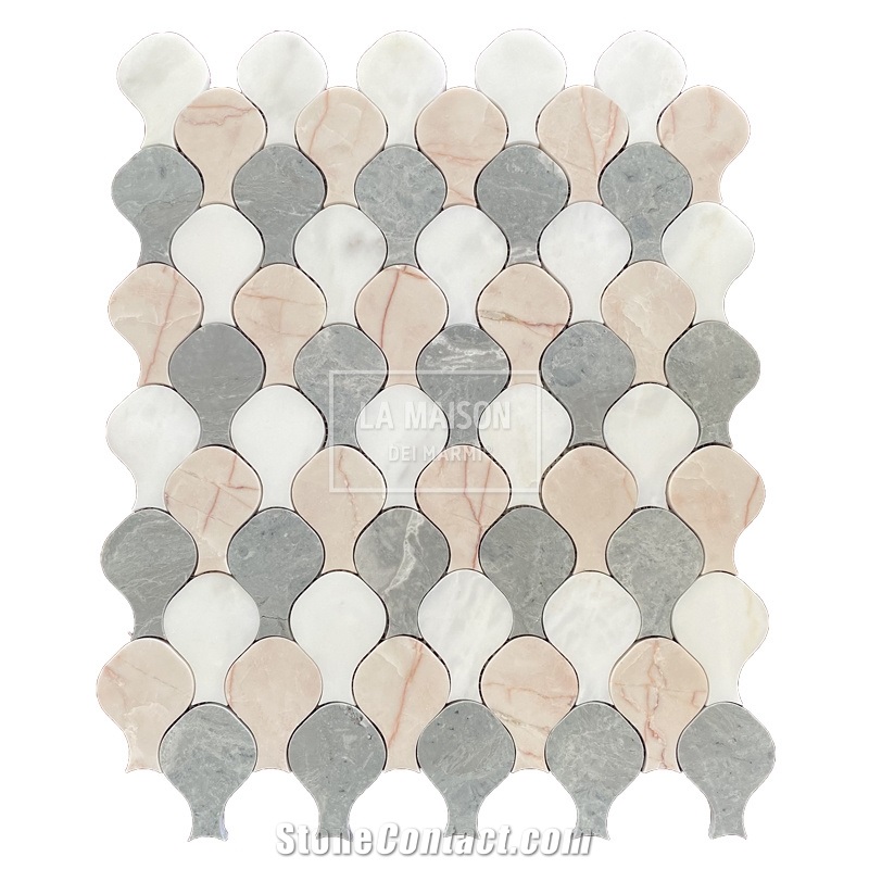 Waterjet Natural Marble Customized Designed Mosaic Tiles