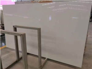 White Nano Crystallized Marble Slabs Light Transmitting