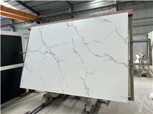 Calacatta White 6D Print Quartz Slabs