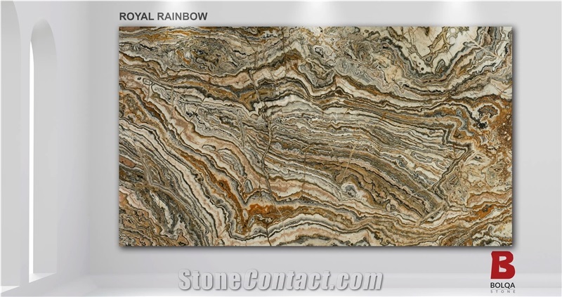 Traonyx Natural Stone Slab ROYAL RAINBOW Persian | Iranian