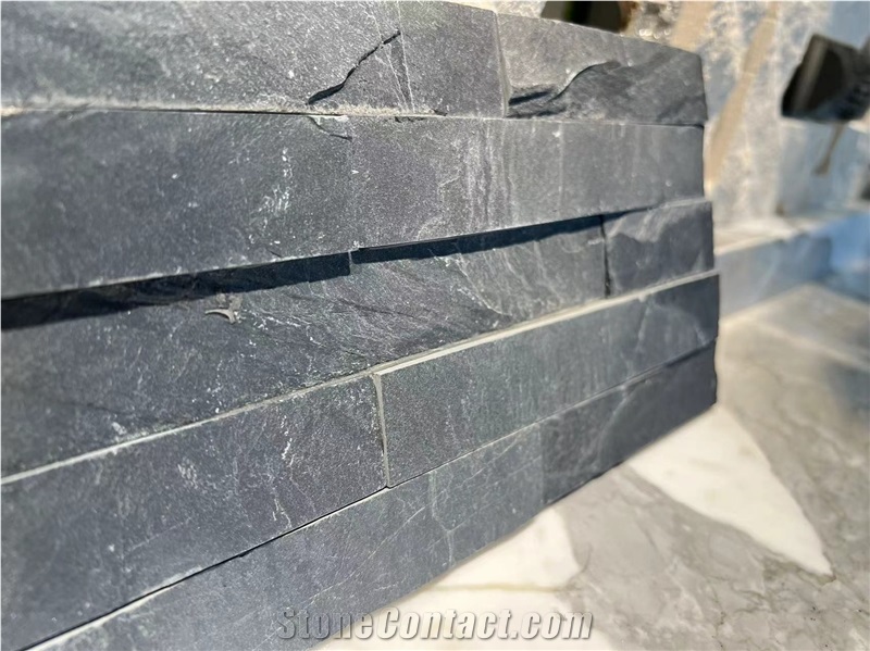 Natural Stone Black Honed Cultural Stone Thin Stone Veneer