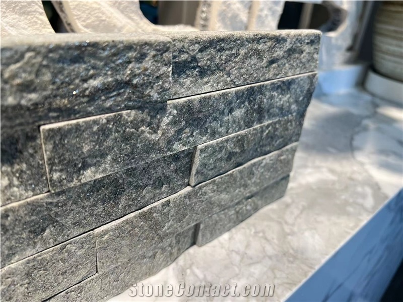 Natural Stone Cultural Stone Black Veneer Wall Sparkle