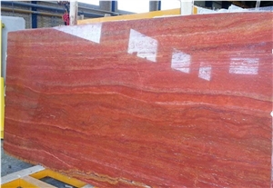 Iran Red Travertine Slabs